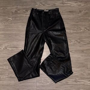House Of CB London Inaya Black Stretch Vegan Leather Trouser Women’s Size Small
